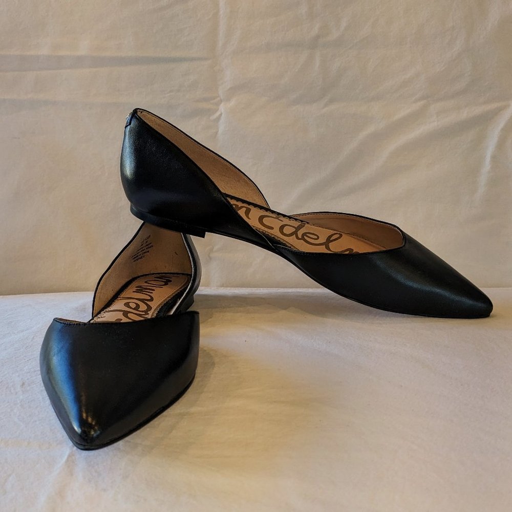 Sam Edelman Rodney Pointed Toe d'Orsay Flat, size 9, black